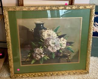 Framed floral print