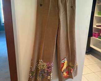 Happy Leg embroidery pants 