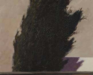 234
Gordon Cook
1927-1985
"Large Delta Tree" (Sacramento), 1982
Oil on canvas
Signed verso: G. Cook; titled in pencil on the stretcher bar; titled again and dated on two labels affixed verso
19.5" H x 18" W
Estimate: $2,000 - $3,000