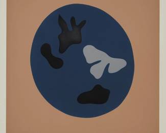 36
Jean Arp
(1886-1966)
Untitled, 1966
Screenprint in colors on Arches paper
Edition: 97/150
Signed and numbered in pencil in the lower margin: Arp
Image: 16.25" H x 14.75" W; Sheet: 25.5" H x 19.625" W
Estimate: $600 - $800