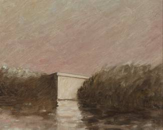 232
Gordon Cook
(1927-1985)
"Delta - Skiff - Pink Sky" (Sacramento River)
Oil on canvas
Signed and titled verso: G. Cook
11" H x 11" W
Estimate: $3,000 - $5,000