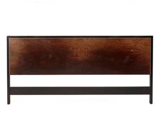 276
Robert Baron (1925-2014)
A wood headboard for Glenn of California, late 20th century
Unmarked
The king-sized wood headboard with metal trim accents
38.5" H x 80" W x 1.75" D
Estimate: $400 - $600