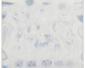 109
Lawrence Calcagno
(1913-1993)
"Edge of Morning III," 1975
Oil on canvas
Signed and dated verso: Calcagno / 1975; signed and dated again, and titled on a partial label affixed to the stretcher bar
52.25" H x 48.25" W
Estimate: $2,000 - $3,000