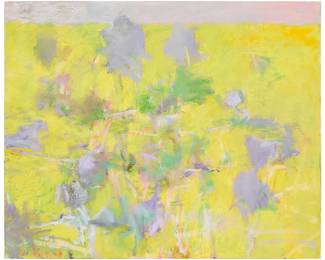 110
Wolf Kahn
(1927-2020)
"Foliage in a Lemon-Yellow Surround," 2004
Oil on canvas
Signed lower left: W Kahn; titled and dated on a gallery label affixed to the frame's backing paper
26" H x 32" W
Estimate: $20,000 - $30,000