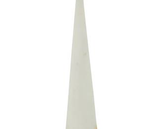 119
Malcolm Leland (1924-2019)
A 'Bird's Mouth' bisque ceramic vase, mid-20th century
Incised to underside: LELAND
The vase with conical body tapering to a shaped rim
20.5" H x 4.25" Dia.
Estimate: $700 - $900