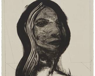 92
Nathan Oliveira
(1928-2010)
"Woman State II," 1971
Lithograph on Arches paper
Edition: Trial proof (aside from an edition of unknown size)
Signed, titled, dated, and inscribed "trial proof," all in pencil along the lower edge: N. Oliveira 71; Kenjilo Nanao, prntr., with his blindstamp lower right
Image/Sheet: 30.125" H x 22.5" W
Estimate: $500 - $700