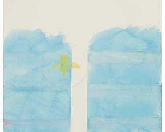 107
Billy Al Bengston
(1934-2022)
"Puerto Escondido," 1977
Watercolor, ink, and pencil on paper
Initialed, titled, and dated in pencil lower center: B.A.B. / 1977
20" H x 15" W
Estimate: $1,000 - $1,500