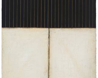 188
Babak Emanuel
(b. 1966)
Untitled II, from the "Concrete Series"
Encaustic and mixed media on wood panel
Signed verso: B Emanuel
50" H x 42" W
Estimate: $2,000 - $3,000