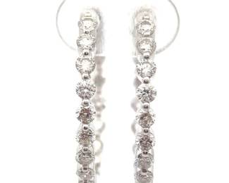 NEW! 1.46 Carat Diamond Inside-Out Hoop Earrings