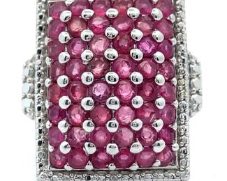 NEW! Natural Ruby Rectangular Top Ring