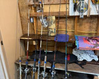 FISHING RODS AND REELS