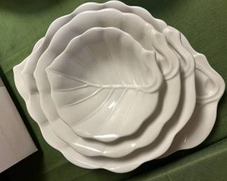 Cabbage Leave Large Serving Dishes Made in Portugal