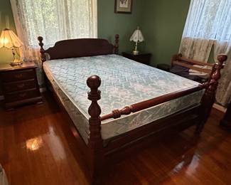 Crescent Cherry Queen Bed