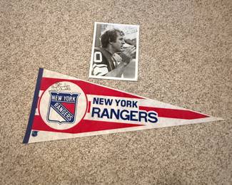 Original Autographed Fran Tarkenton Photo
Vintage Felt Pennant New York Rangers signed by Herb Brooks