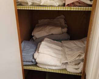 Lots of bed sheets