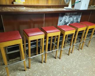 Vintage wood bar stools yugoslavia