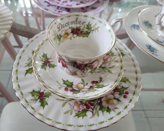 12 Vintage Porcelain china tea and lunch plate sets