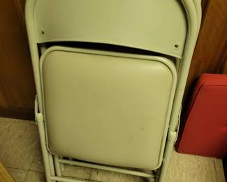 White folding chairs
