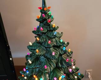 Large 3 tier Vintage ceramic electric christmas tree
