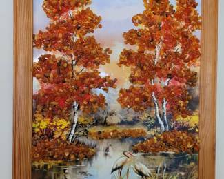 Mid century art with Bohemian crystal accents
