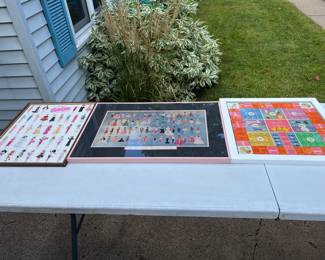 Framed posters and Queen of the Prom game board