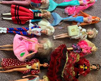 Some of the special Barbies