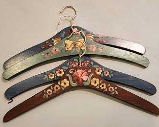 H painted coat hangers