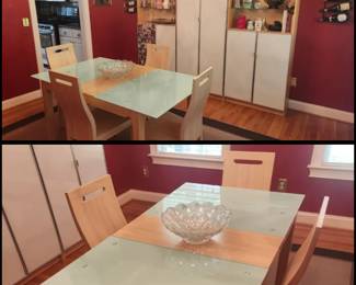 Mid-century modern table and chairs beautiful wall Hutch mid-century modern Ikea types