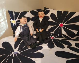 , Charlie McCarthy and Laurel Hardy ventriloquist dolls