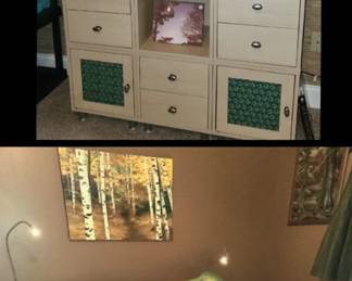 Master bedroom. King size bed and chest-of-drawers