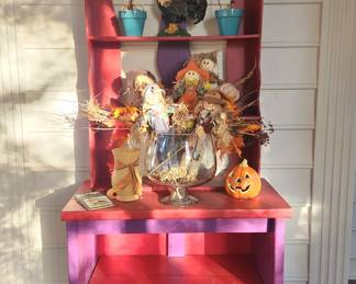 Pretty red and purple shelf