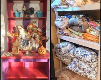 Large amount of linen sheets pillow cases Etc