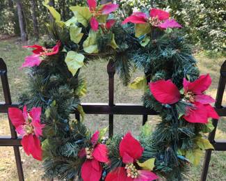 Great selection of greenery and Christmas wreaths