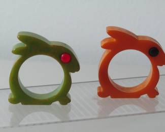 Two Bakelite Napkin Rings