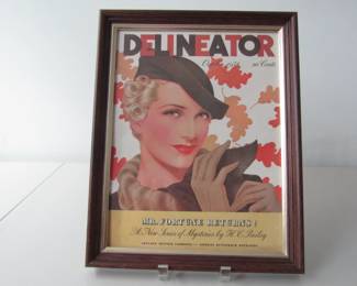 Framed October 1934 Magazine Cover Art