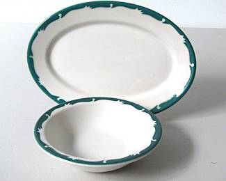 Restaurant ware small platter and bowl