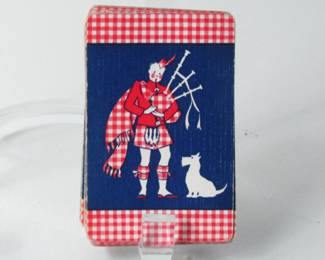 Bagpiper playing cards