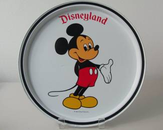 1970s Disneyland Souvenir Tray With Mickey Mouse