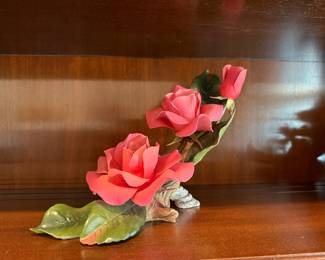 20th Century Boehm Porcelain Studio Roses, 8in 