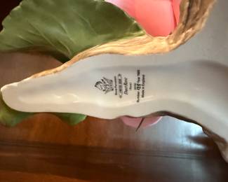 20th Century Boehm Porcelain Studio Roses, 8in 