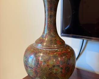 19th Century Cloisonne Vase #2 12 x3.5in 