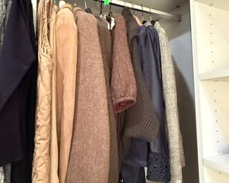 Womens high end/designer clothing (Size M-L shoes size 39 1/2 (9.5) ). Brands: Prada, Manolo Blahnik, Gucci, Ralph Lauren black & purple labels, Burberry, Gorgio Armani, Chloe,  MaxMara, Rag & Bone, Theory, Vince, Silk & Cashmere items and SO much more! 