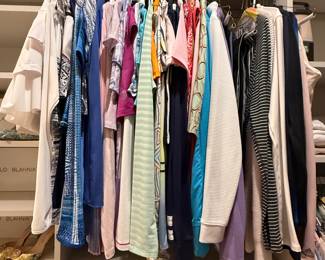Womens high end/designer clothing (Size M-L shoes size 39 1/2 (9.5) ). Brands: Prada, Manolo Blahnik, Gucci, Ralph Lauren black & purple labels, Burberry, Gorgio Armani, Chloe,  MaxMara, Rag & Bone, Theory, Lululemon, Althea, Vuori, Vince, Silk & Cashmere items and SO much more! 