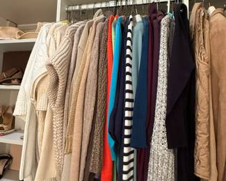 Womens high end/designer clothing (Size M-L shoes size 39 1/2 (9.5) ). Brands: Prada, Manolo Blahnik, Gucci, Ralph Lauren black & purple labels, Burberry, Gorgio Armani, Chloe,  MaxMara, Rag & Bone, Theory, Vince, Silk & Cashmere items and SO much more! 