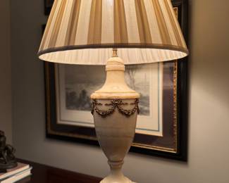 19th Century Alabaster  Lamp (#2), 19 x 8 in 