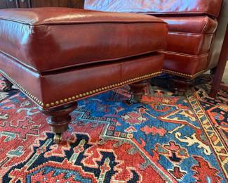 Hancock & Moore Leather Chair & Ottoman