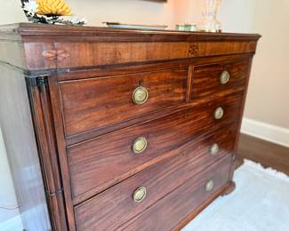 19th Century Mahogany Chest of Drawers, 42 in x 49 in x 22 in. 