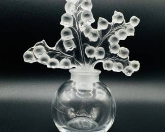 30 LaliqueFranceClairefontaineLilyofValleyPerfumeBottle