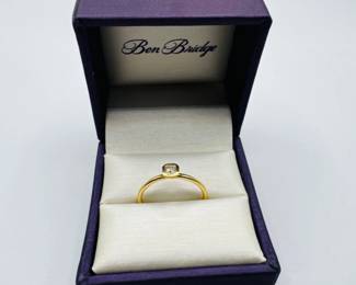 5 BenBridge18KGoldDiamondSolitaireRingBezelSet018ct