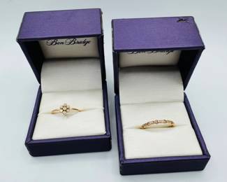 45 14KRoseGoldRingsDiamondFloralTourmalineDiamondBand223g